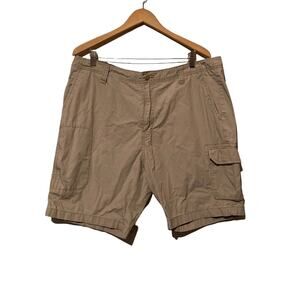 Nautica Jeans‎ Men Size 38W Khaki 100% Cotton Casual Cargo Shorts